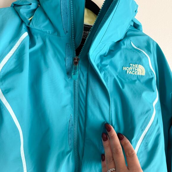 The North Face Blue + Green 3 in 1 HyVent Kira Jacket Large Snowboard Outdoor - Picture 5 of 16